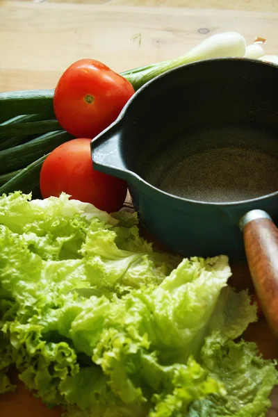 Cozinhar de verduras frescas — Fotografia de Stock