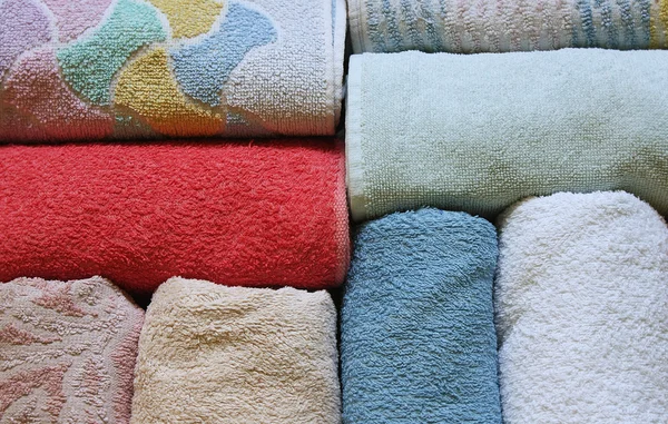 Background of color towels — Stock Photo, Image