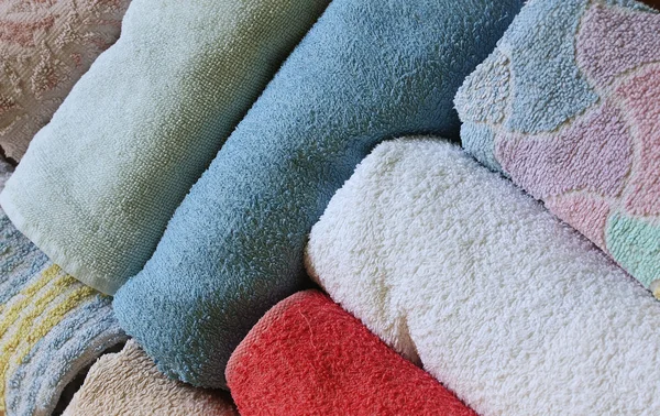 Background of color towels — Stock Photo, Image
