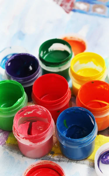 Készlet színes festékek — Stock Fotó