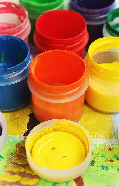 Készlet színes festékek — Stock Fotó