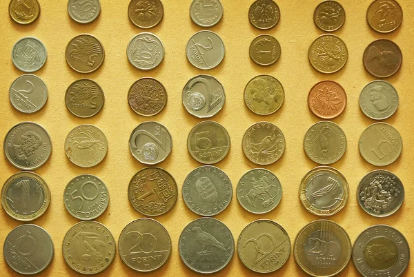 Sfondo con monete sparse — Foto Stock