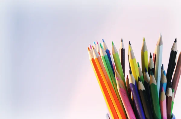 Color pencils in the cup — Stock Photo, Image