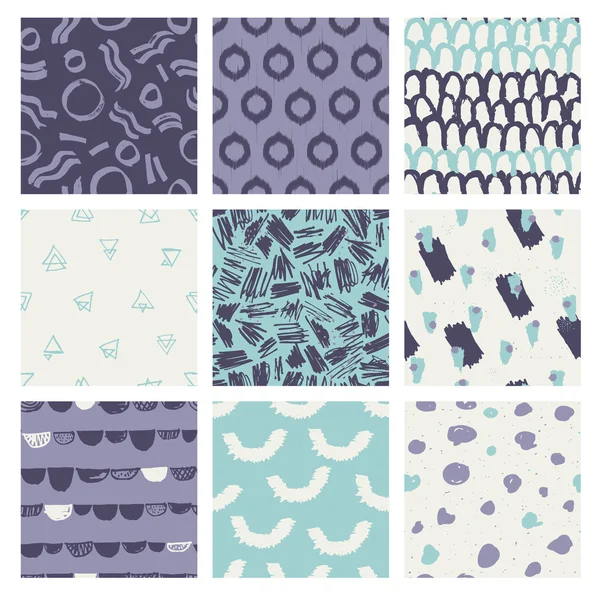 Fashionable seamless pattern design collection — Stock Vector