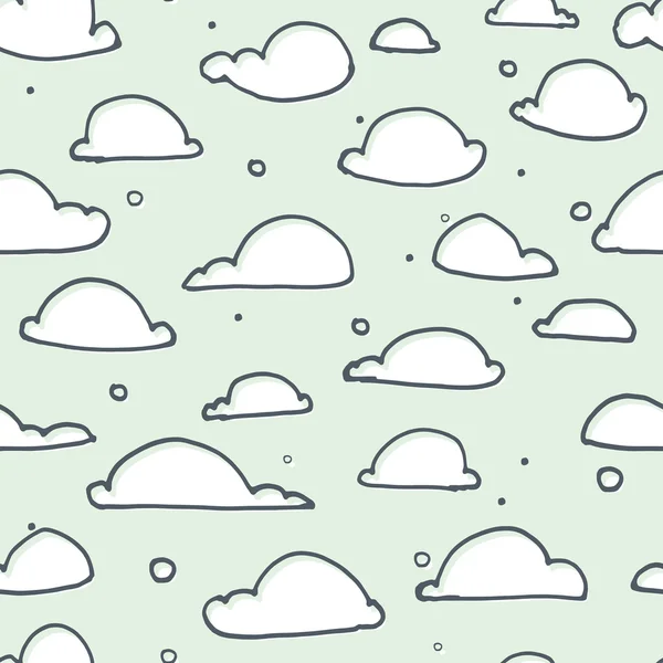 Niedliche Wolken nahtloses Muster — Stockvektor
