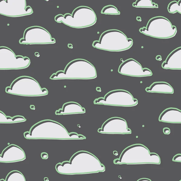 Cute clouds seamless pattern — Stock Vector