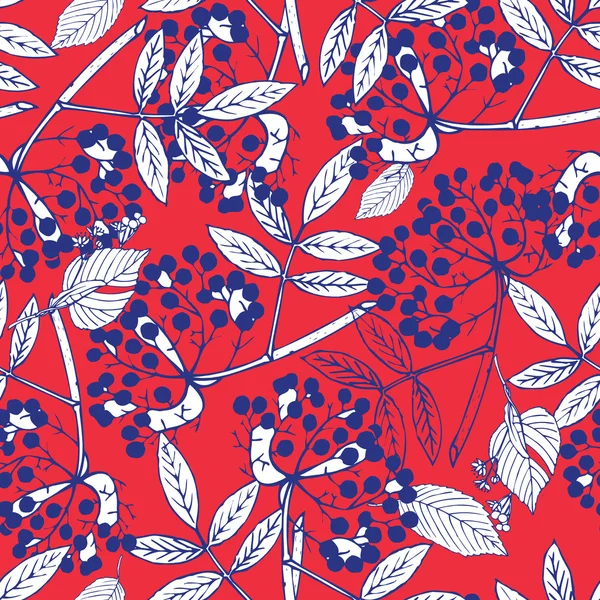 Creeper Berry motif sans couture — Image vectorielle