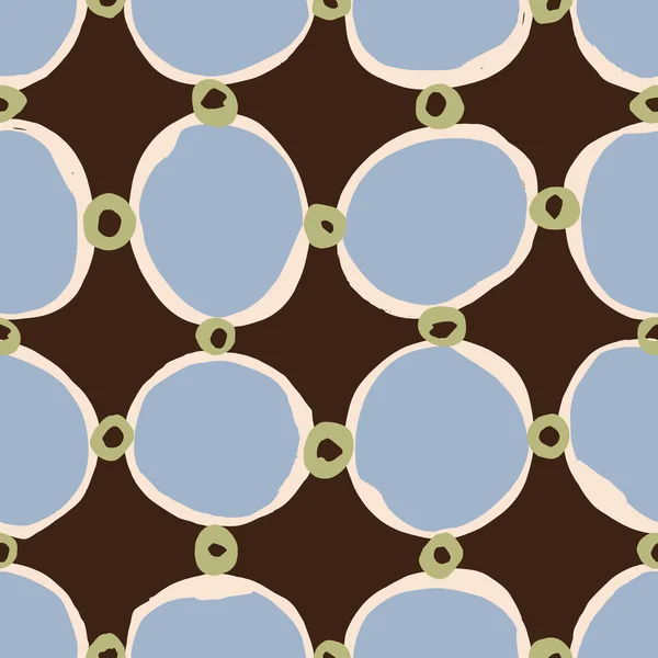 Motif sans couture cercles bâclées — Image vectorielle