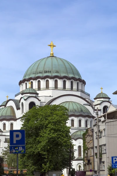 De Servische orthodoxe christelijke kerk van St Sava, Belgrado, Servië — Stockfoto