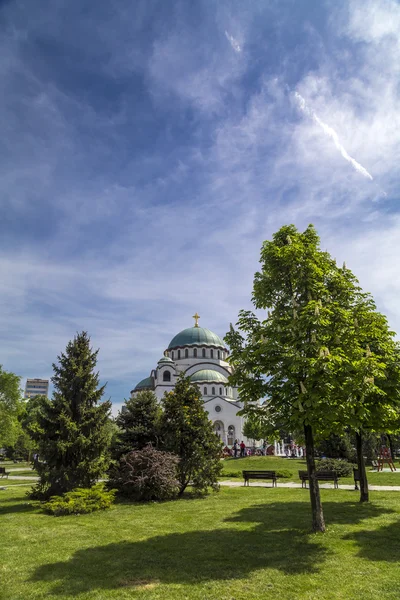 Belgrad Serbia Kwietnia 2016 Serbski Kościół Prawosławny Kościół Chrześcijański Sawy — Zdjęcie stockowe