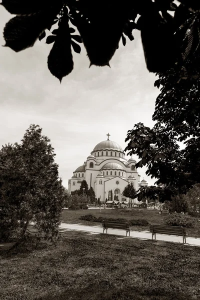 Belgrado Sérvia Abril 2016 Igreja Cristã Ortodoxa Sérvia Santa Sava — Fotografia de Stock