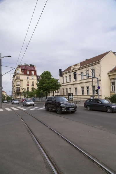 Generiska arkitektoniska detaljer och street Visa från centrala Belgrad den serbiska huvudstaden — Stockfoto