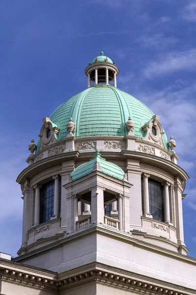 Detail Van Het Servische Parlement Gebouw Belgrado Servië — Stockfoto