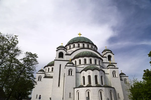 Servische Orthodoxe Christelijke Kerk Van Sava Belgrado Servië — Stockfoto