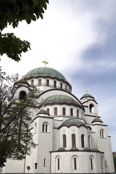 De Servische orthodoxe christelijke kerk van St Sava — Stockfoto