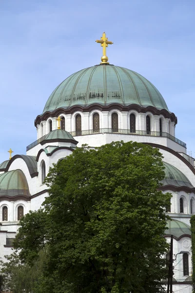 De Servische orthodoxe christelijke kerk van St Sava, Belgrado, Servië — Stockfoto