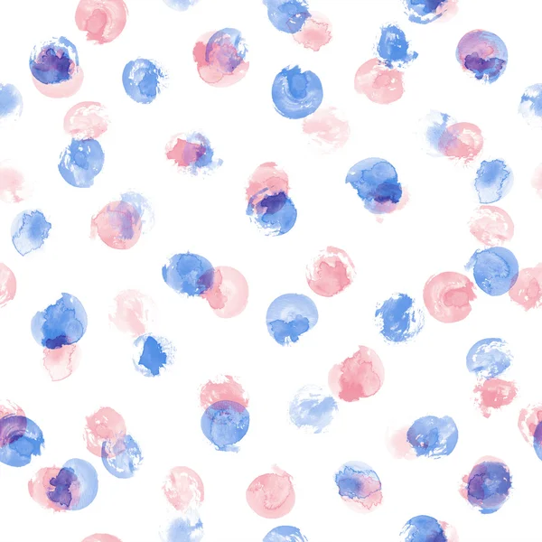 Watercolor dots seamless pattern — Stock Photo, Image