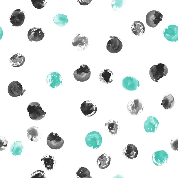 Watercolor dots seamless pattern — Stock Photo, Image