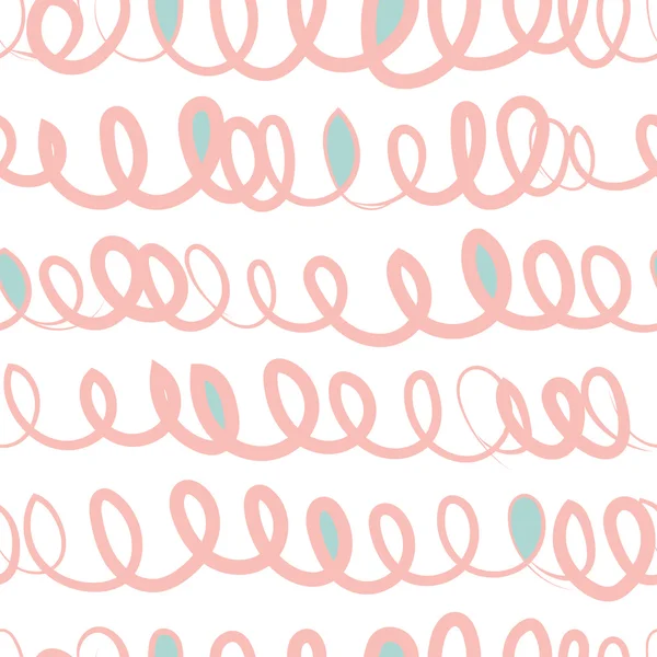 Resumen doodle líneas rizadas patrón sin costuras — Archivo Imágenes Vectoriales
