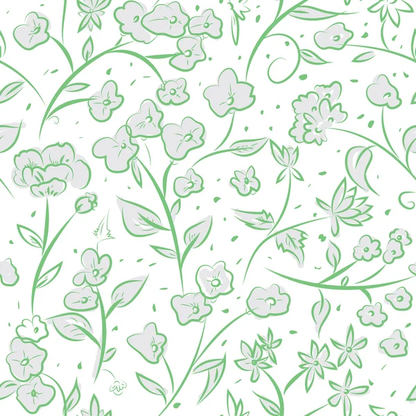 Μικροσκοπικά λουλούδια άνοιξη σκίτσο σχέδιο μοτίβο — Διανυσματικό Αρχείο