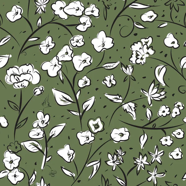 Kresba z jarních květů — Stockový vektor