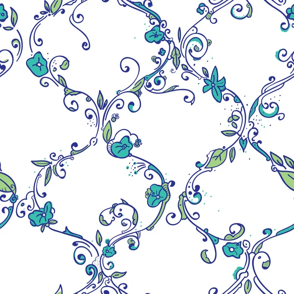 Ручний малюнок шпалери квітковий безшовний візерунок — стоковий вектор