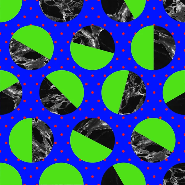 大理石の円シームレスなパターン — ストック写真