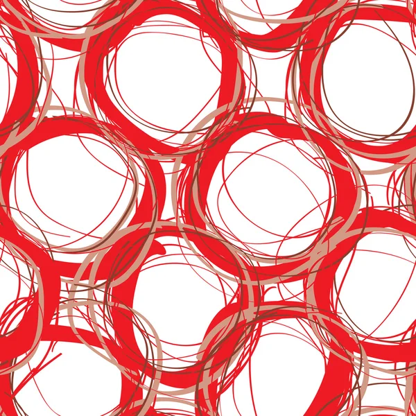 Klotter cirklar Seamless mönster — Stock vektor