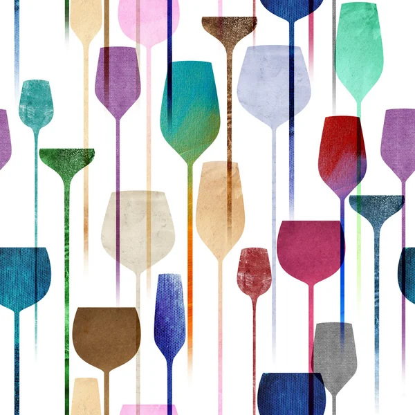 Party drinks textured seamless pattern — Stock Photo, Image