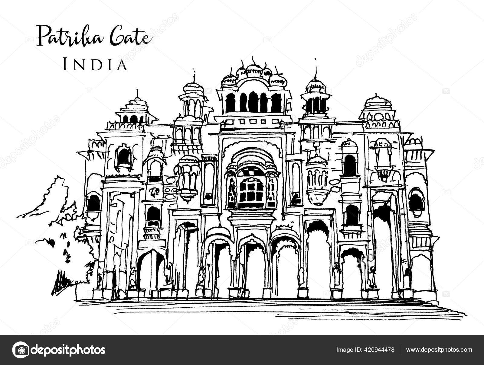 Aggregate more than 156 india gate pencil sketch latest