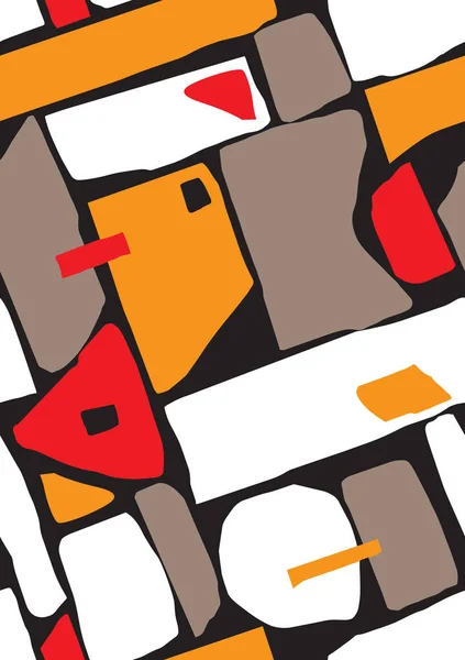 Abstract Diagonaal Kleurenveld Naadloos Patroon Modernistische Papercut Achtige Candid Vormen — Stockvector