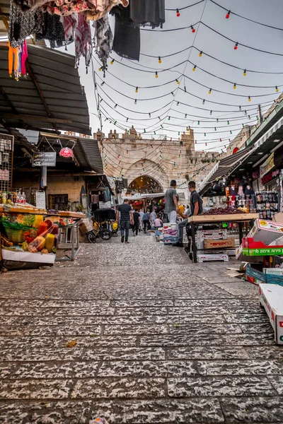 Иерусалим Израиль Июня 2019 Года Древние Улицы Здания Старом Городе — стоковое фото