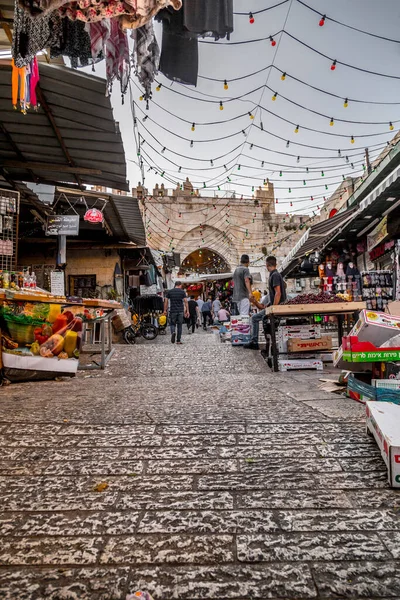 Jerusalem Israel Juni 2019 Gamle Gater Bygninger Gamlebyen Jerusalem Jerusalem – stockfoto