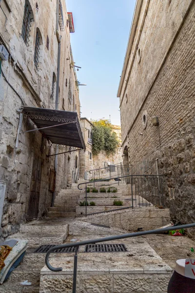 Jeruzalém Izrael Června 2019 Staré Ulice Budovy Starém Městě Jeruzalémě — Stock fotografie