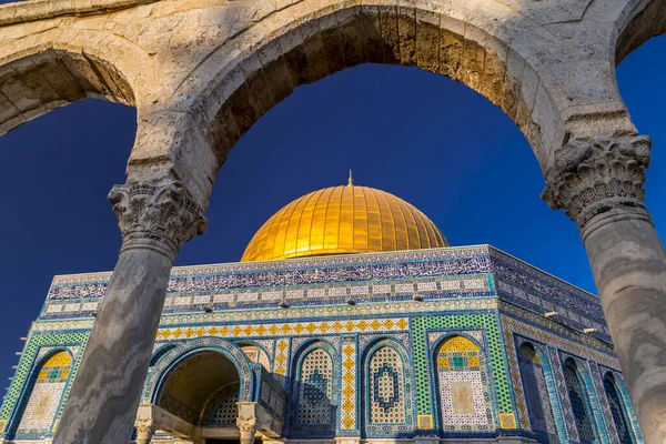 Jerusalem Israel Kesäkuuta 2019 Ulkopuolinen Näkymä Kallion Kupolista Tai Qubbat — kuvapankkivalokuva