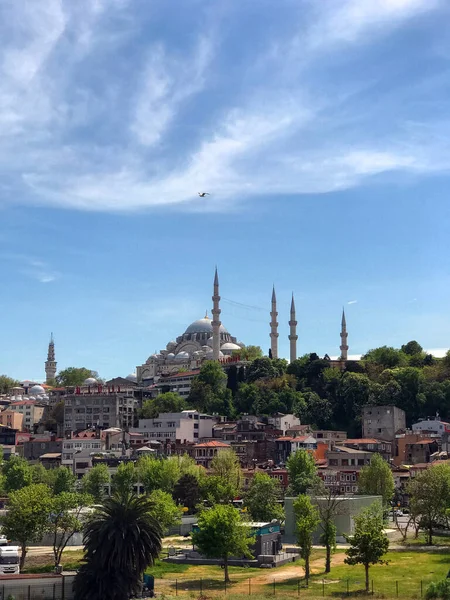 Istanbul Turkije Mei 2021 Panoramisch Stadsgezicht Van Istanbul Vanuit Suleymaniye — Stockfoto