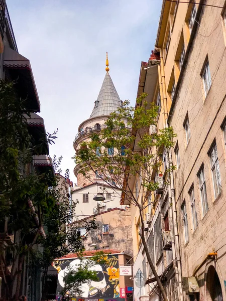 Istambul Turquia Maio 2021 Vista Torre Galata Antiga Estrutura Dos — Fotografia de Stock