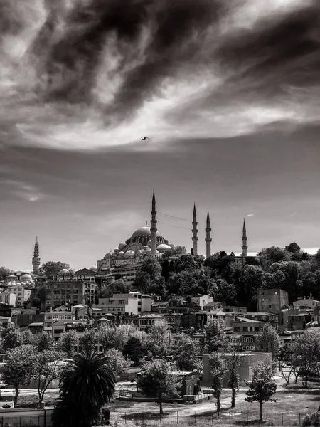 Estambul Turquía Mayo 2021 Paisaje Urbano Panorámico Estambul Desde Mezquita — Foto de Stock