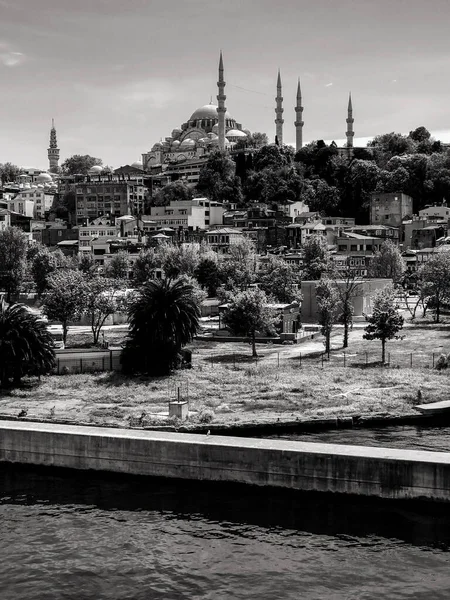 Isztambul Törökország Május 2021 Panoráma Városkép Isztambulból Szulejmán Mecset Kilátással — Stock Fotó