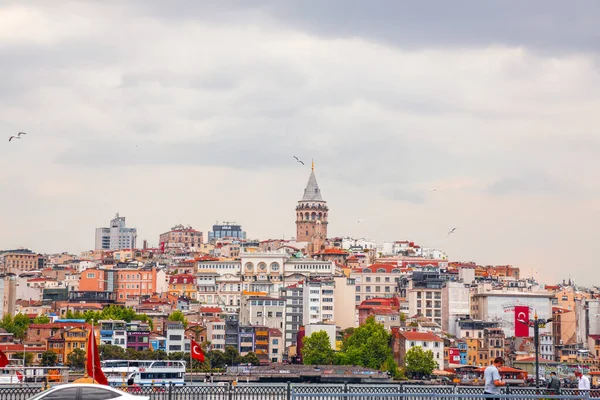 Estambul Turquía Mayo 2021 Vista Torre Galata Antigua Estructura Uno — Foto de Stock