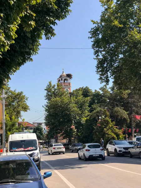 Yenisehir Bursa Turquía Julio 2021 Histórica Torre Del Reloj Plaza — Foto de Stock