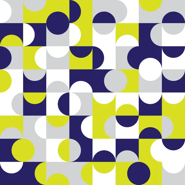 正方形の幾何学的なシームレスなパターンデザイン ウェブと印刷のための現代的な活気とカラフルな繰り返しの背景 — ストックベクタ