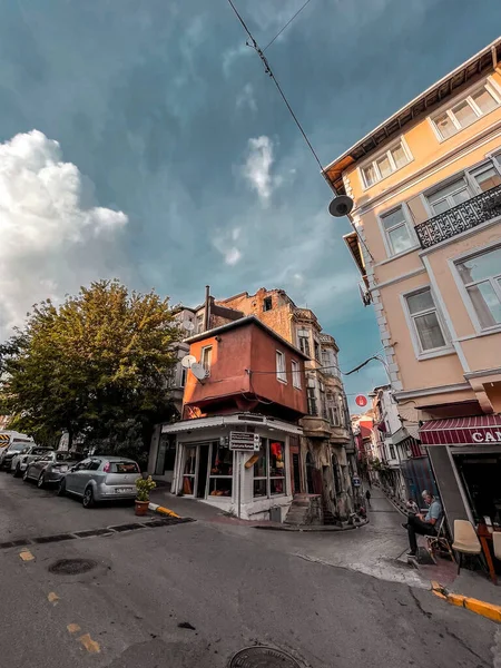 Stanbul Türkiye Eylül 2021 Stanbul Popüler Ilçesinde Beyoğlu Sokaklarından Genel — Stok fotoğraf