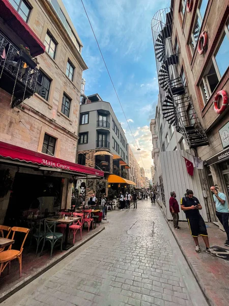 Istanbul Turkije September 2021 Zicht Vanaf Beyoglu Straten Generieke Architectuur — Stockfoto