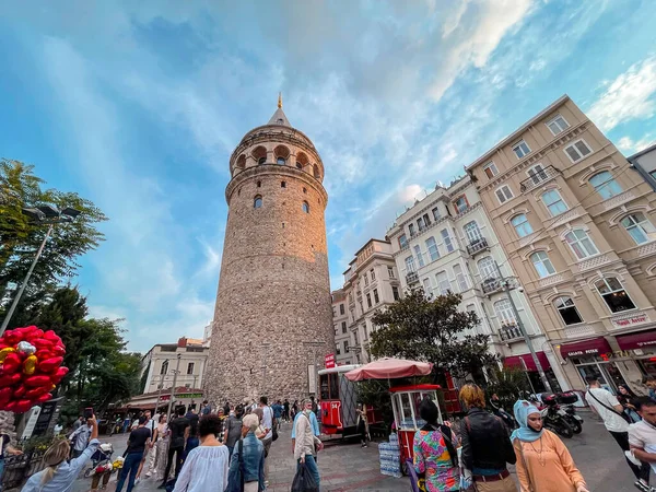 Istanbul Turkiet September 2021 Utsikt Över Galata Tower Den Antika — Stockfoto