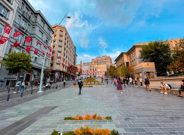 Estambul Turquía Septiembre 2021 Vista Desde Las Calles Beyoglu Arquitectura — Foto de Stock