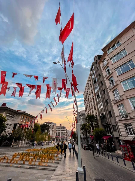 Stanbul Türkiye Eylül 2021 Stanbul Popüler Ilçesinde Beyoğlu Sokaklarından Genel — Stok fotoğraf