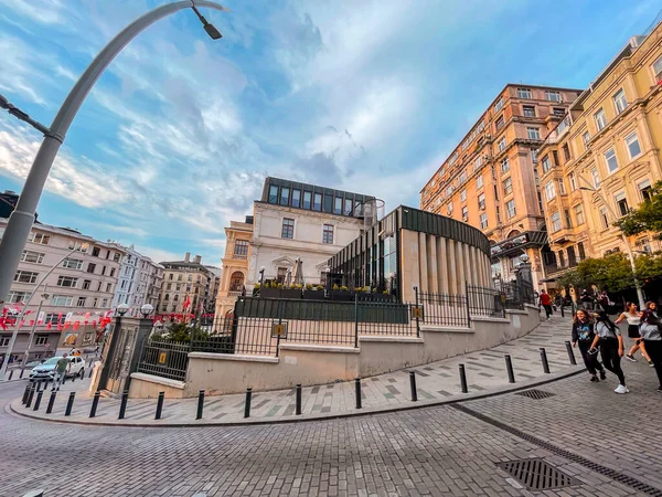 Estambul Turquía Septiembre 2021 Vista Desde Las Calles Beyoglu Arquitectura — Foto de Stock