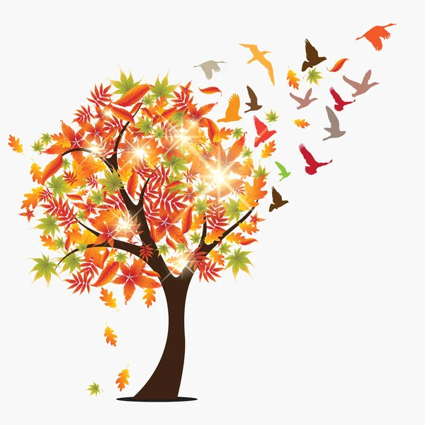 Árbol de otoño — Archivo Imágenes Vectoriales