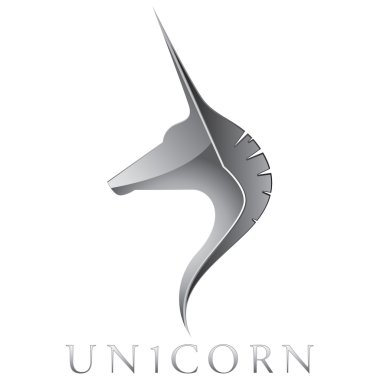 Silver Unicorn clipart